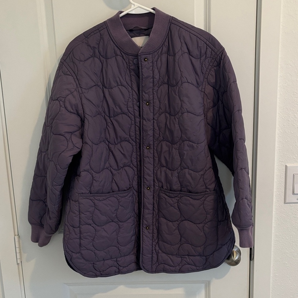 Madewell Purple Quilted Jacket